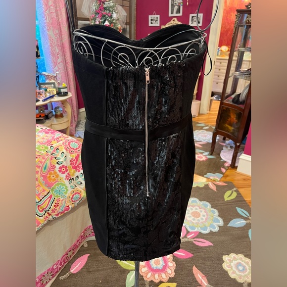 Black Strapless Dress | Little Black Dress | Black Sequin Dress | New Years Eve - Picture 7 of 8